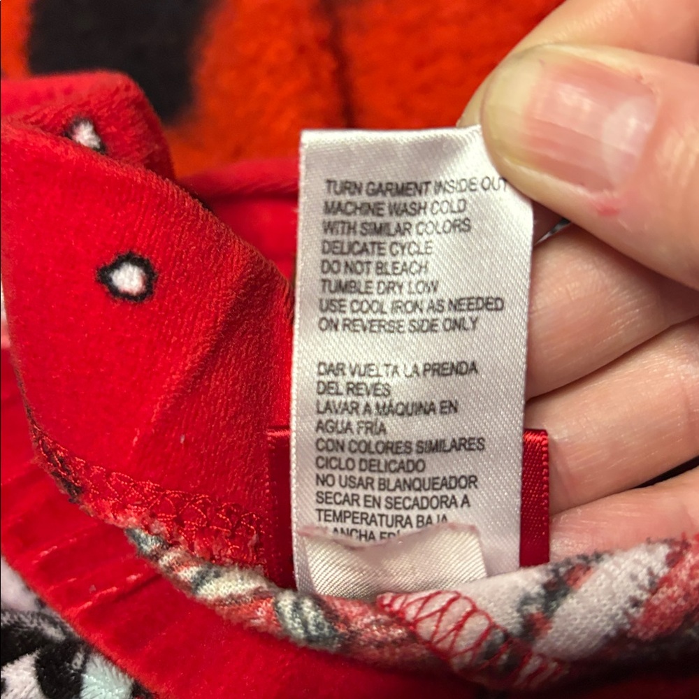 Peanuts Brilliant Red Sleepwear winter Christmas pj pants size xl(16-18) - Picture 6 of 8